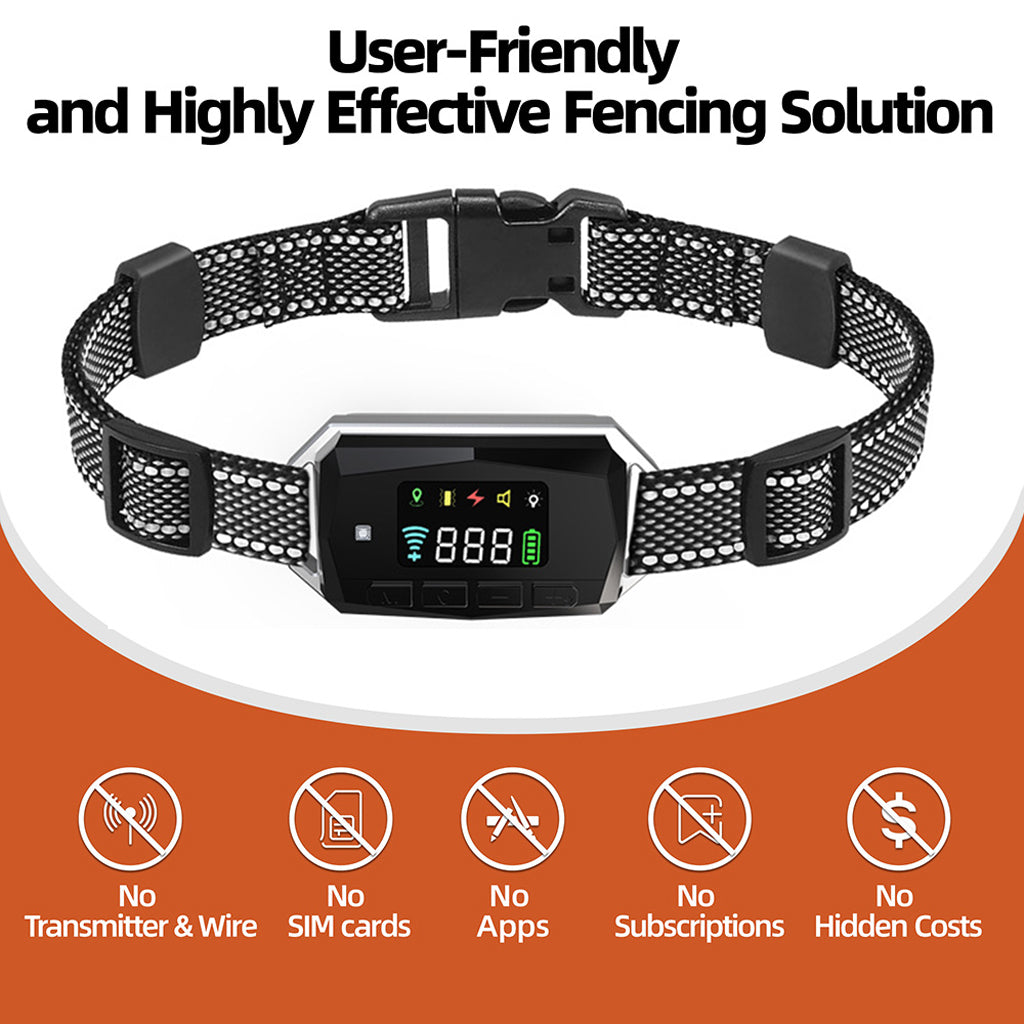 Wireless GPS Dog Fence PD100, 2-in-1 Fence & Training Collar